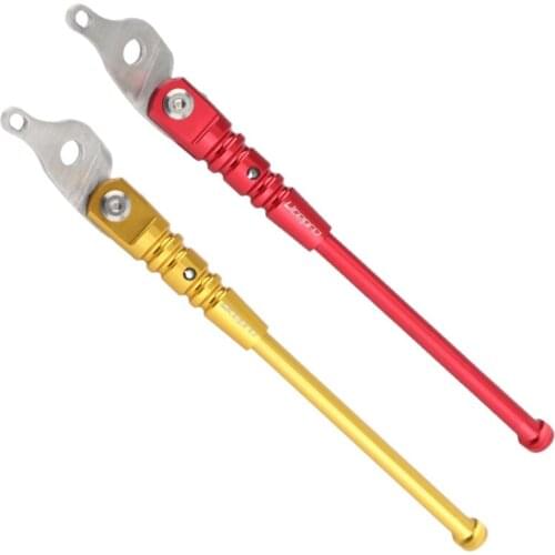 2x Litepro Bicycle Kick Stand Road Bike Kickstand Mountain Bike Bicycle Cycle Rack for Brompton Accessories(Gold&Red)