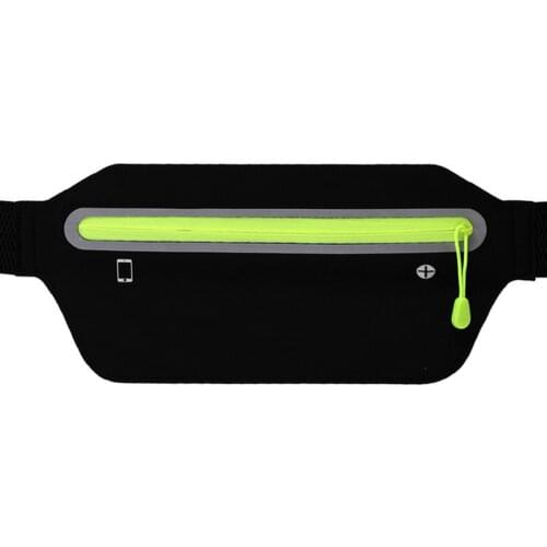 Waist Bag Running Belt With Reflective Strip Adjustable Water Resistant Runner Waist Pack For Men Women Waterproof Zipper