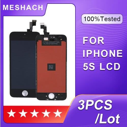 LCD Touch Screen Display 2PCS 3PCS/Lot Price For iPhone Wholesale For Apple 5S Digitizer Perfect Replacement No Dead Pixels