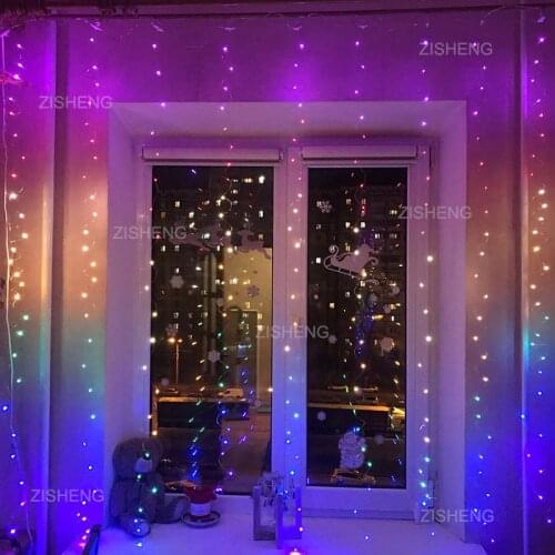 ZISHENG LED Garland Curtains