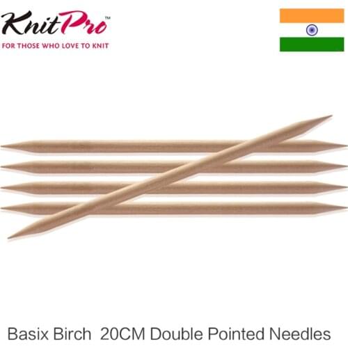 1 piece Knitpro Basix Birch 20 cm Double Pointed Needle