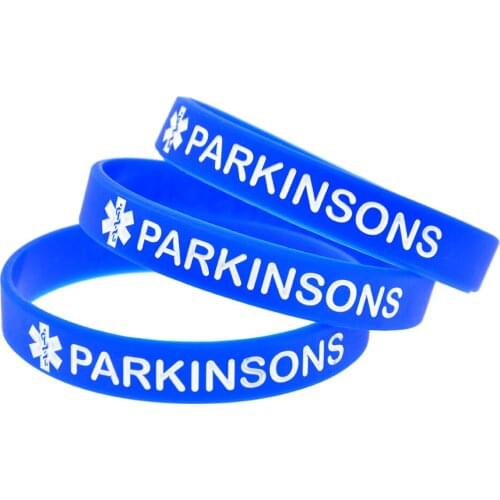 OBH 1PC Parkinsons Silicone Wristband for Emergency Adult Size 3 Colors