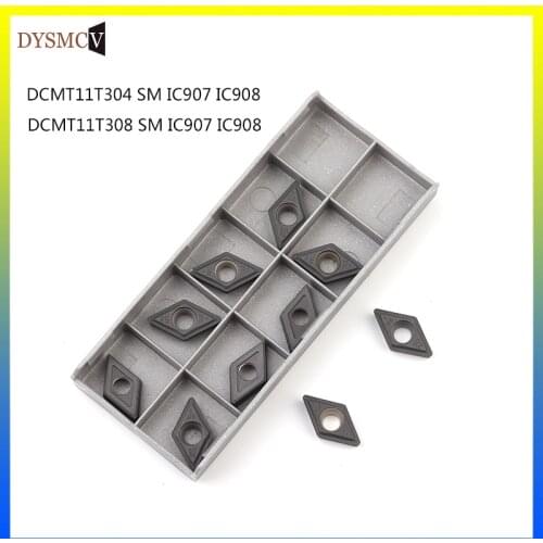 10pcs DCMT11T308 SM IC907 DCMT11T304 SM IC908 CNC Lathe Metal Turning Tool