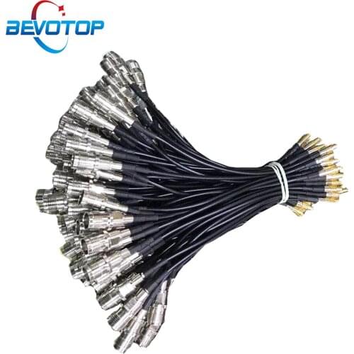 100PCS/LOT BNC Female Jack Bulkhead to MCX Male Straight Plug Adapter RG174 Cable Extension Jumper RF Coaxial Cable 15CM 6inch