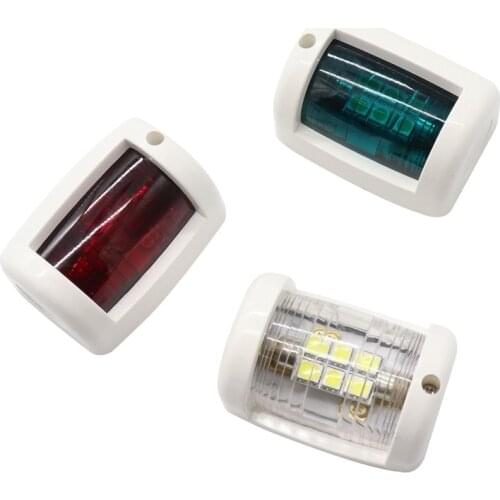 3Pcs/1 Set 12V Mini Red/Green/White LED Navigation Light Lamp LED Signal Lamp Warning light For Marine Boat Yacht accessories