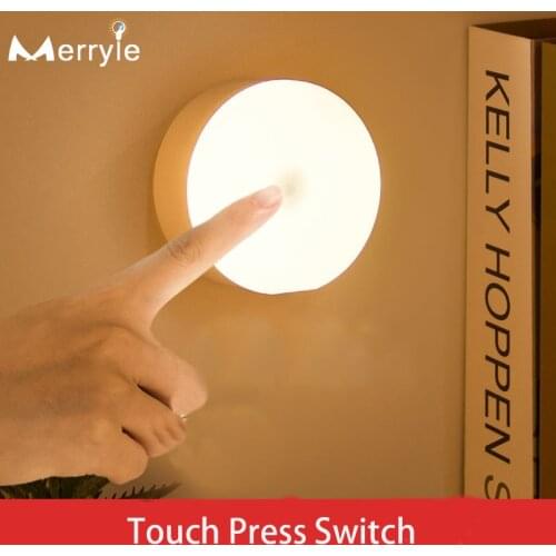 3Color USB Recharge LED Night Light Adjustable Brightness Cabinet Closet Wall Lamp High Brightness For Reading bedroom Stair Car