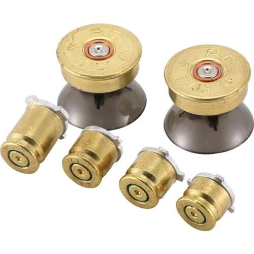 4x Brass Bullet Buttons ABXY Mod Kit + 2 Thumbsticks for XBOX One Controller/for Sony PS4 Controller ABXY Mod Kit