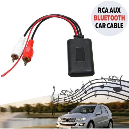 Car 2RCA Lotus Male Head Bluetooth-Compatible Audio AUX Cable RCA Bluetooth For Alpine Pioneer Clarion Other Navigation Machines