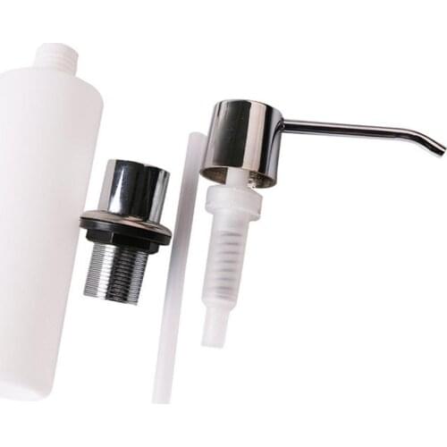 White Liquid Soap Dispenser Lotion Pump Cover Built in Kitchen Sink Countertop Cooking Tool Utensils Kitchen Accessories