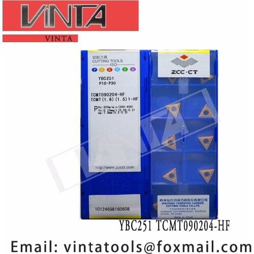 Free shipping high quality 10pcs/lots YBC251 YBC152 TCMT090204-HF cnc carbide turning inserts