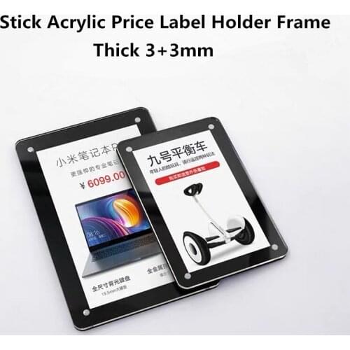 15*21cm Acrylic Wall Sign Holder Clear Paper Document Holder, Wall Mount Plastic Ad Picture Frame Tape Adhesive