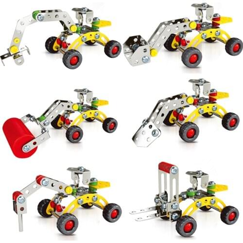 DIY Assembly Vehicle Metal Model Kits Toy Building Kits Metal Models Puzzles Kits Enlighten Construction Play Set for kids