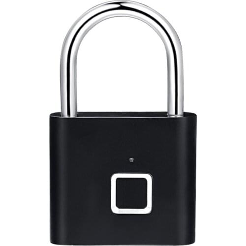 Keyless USB Charging Fingerprint Lock Smart Padlock door lock 0.1sec Unlock Portable Anti-theft Fingerprint Padlock