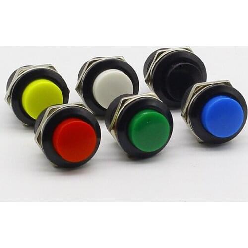 R13-507 No lock 16MM Self reset button Round non-locking button Jog switch