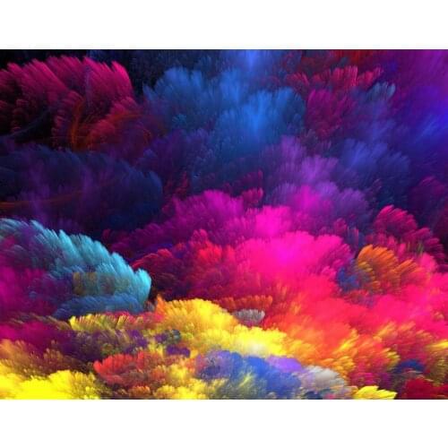 JMINE Div 5D Rainbow colorful Clouds Full Diamond Painting cross stitch kits art High Quality Scenic 3D paint by diamonds