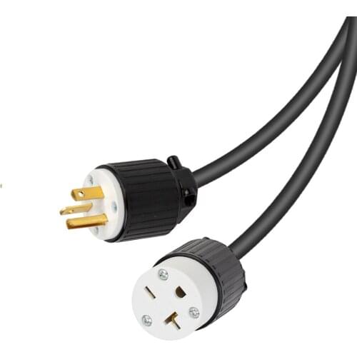 JORINDO NEMA 6-20p 3 pin plug TO 6-20R 3 hole socket American Standard Industrial Grade Power Male to Female Cable，250V 20A