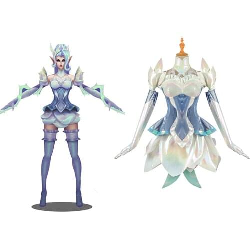 Game LOL Zyra Crystal Rose Cosplay Costume Outfits Dress Uniform Halloween Carnival Suit