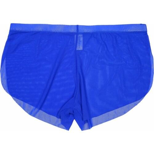 Summer Breathable Sexy underpants Mens Comfortable Mesh Sexy Underwear Mesh Seamless Two-Piece Boxer Boxers men underwear