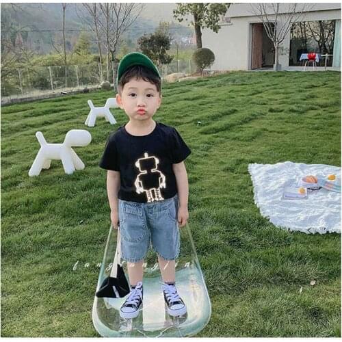 Summer New Kids Boys Casual Loose Short Jeans Classic Pants Children Denim Short Pants Clothing Boy Summer Shorts For 18M-8Yrs