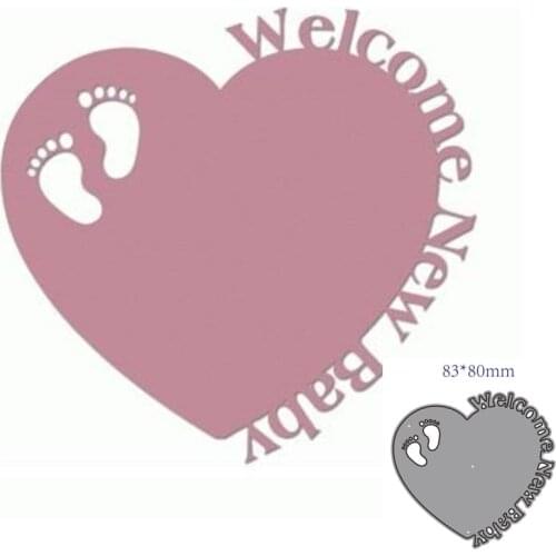 Metal cutting dies cut die mold welcome new baby decoration Scrapbook paper craft knife mould blade punch stencils dies