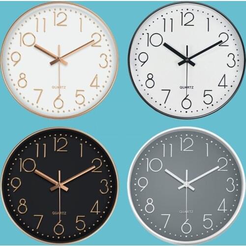 30cm Minimalist Wall Clock Modern Design Living Room Bedroom Quartz Mute Light Luxury Clocks Hanging Watch Household Home Decor