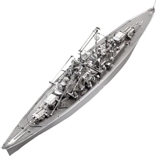 MMZ MODEL Piececool 3D metal puzzle Bismarck Battleship Military Assembly metal Model kit DIY 3D Laser Cut Model puzzle toys