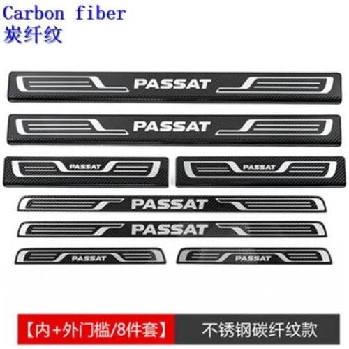 High quality stainless steel Door Sill Scuff Plate Guards Cover Trim Car Styling for Volkswagen Passat B8 2019-2021