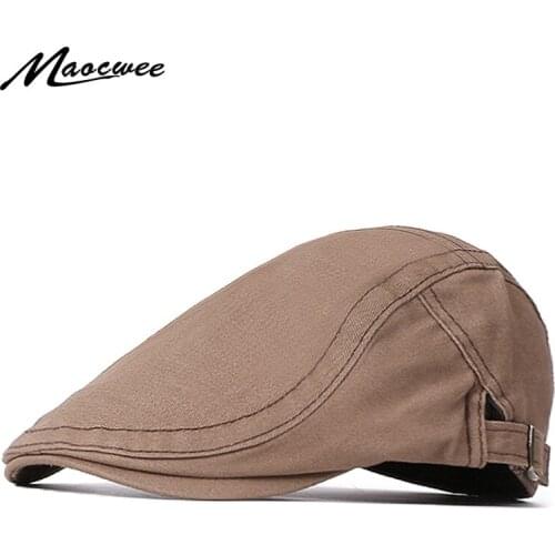 New Mens Hat Berets Cap Golf Driving Sun Flat Cap Fashion Cotton Berets Caps for Men Casual Peaked Hat Visors Casquette Hats
