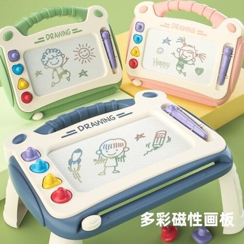 New Portable Childrens Magnetic Sketchpad Color Graffiti Board Boys And Girls Toys With Table Feet Can Wipe Writing Board Gift