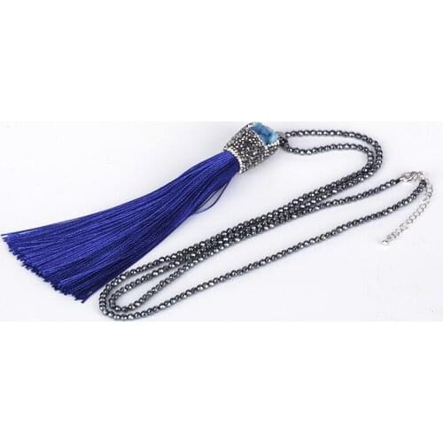 Charm Tassel Pendant Necklaces Rhinestone Seven Types Gems Accessories Chain New Arrival Hotsale Jewelry For Women