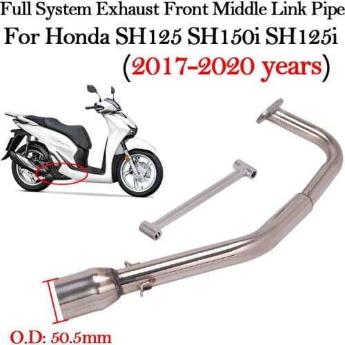 Full System For Honda SH125 SH150i SH125i 2017 - 2020 Motorcycle Exhaust Modified Front Middle Link Pipe Escape Muffler Slip On