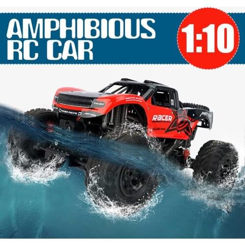 1:10 RC Car & RC Boat Truck 2.4G Radio Control 4WD Off-road Electric Vehicle Monster Remote Control Car Gift Toys Children Boys