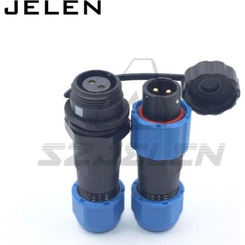 SD13 2pin 3 4 5 6 7pin Male and female connector, Outdoor waterproof connector, panel mount 12mm, LED power connectors ,IP68