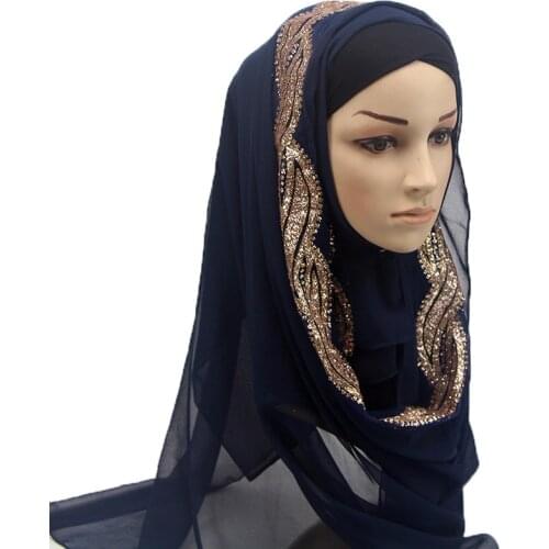 1 pc Female solid color shinny Sequins GLITTER chiffon silk popular shawls muffler headband hijab summer muslim scarves/scarf