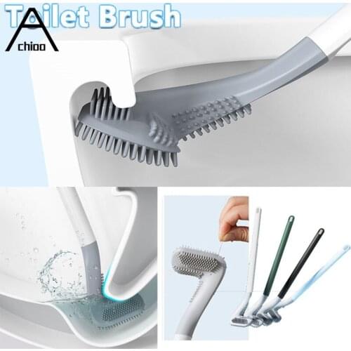 360° Dead-end Toilet Cleaning Brush Wc Golf Silicone Long Handle Wall-mounted Bathroom Corner Cleaning Brushes