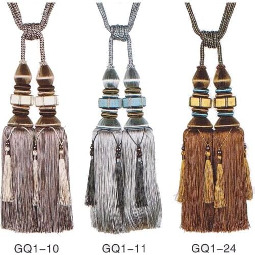 Tassel curtain jewelry jewelry ornaments Home Furnishing lob fringe macrame tassels purl edging Drapery Tie Back Ball Rope Beads