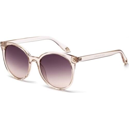 Moda 2021 Hot sale round retro sunglasses for women transparent frame men and women glasses uv400