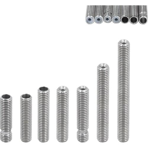 MEGA MK8 MK9 PTFE Throat 26 26.5 30 40 50mm Stainless Steel Heat Break with Slot M6 Thread 3D Printer Part For 1.75mm Filament