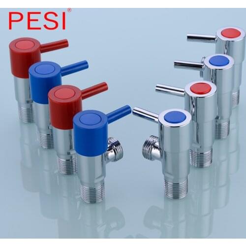 Hot Water Triangle Valve Cold Water Triangle Valve G1/2 Thread Angle Valves for kitchen bathroom toilet heater sink