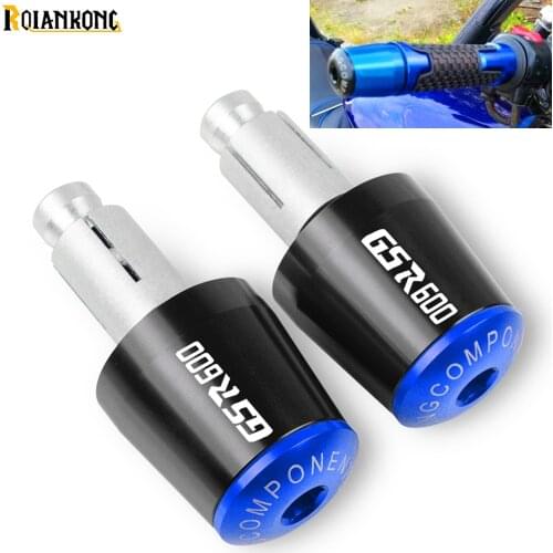 7/8mm CNC Motorcycle Handlebar Grips Handle Bar Cap End Plugs For Suzuki GSR600 2011 2012 2013 2014 2015 2016 2017 2018 GSR 600