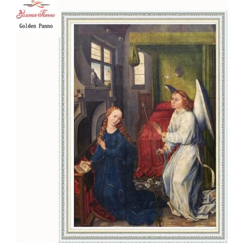 Golden Panno Needlework DIY DMC Cross stitch Sets For Embroidery kits Precise unprinted religion Patterns Counted Cross-stitch07