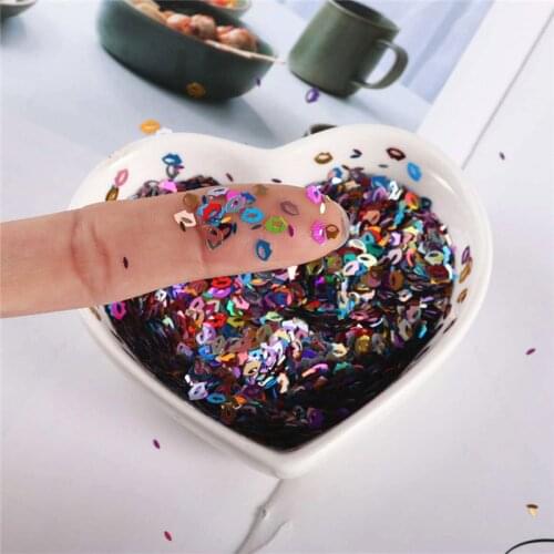 10g Sexy Lips Glitter Sequins For Decor Eye Makeup Nail Sequins For Crafts Diy Crystal Mud Loose Sequins Materials Lentejuelas