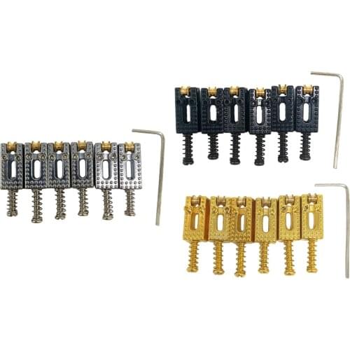 6pcs Replacement Roller Bridge Tremole Saddles with Wrench for ST Electric Guitar