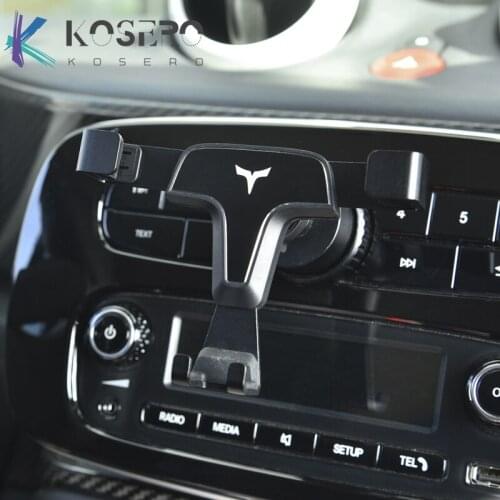 Gravity-driven Aluminum mobile phone holder Stand for Mercedes new Smart 453 fortwo forfour car holder Charging stand for iPhone