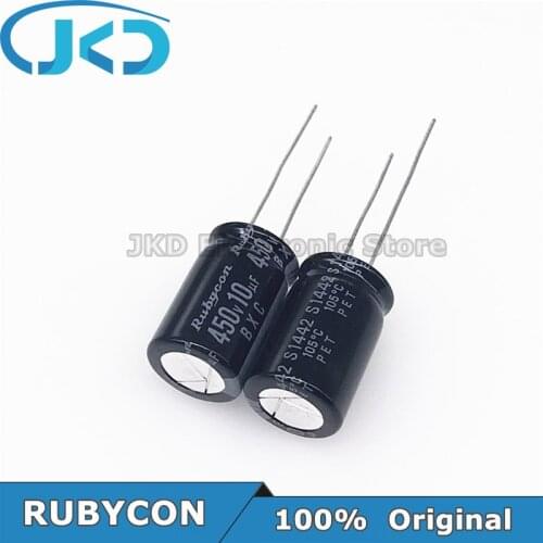 20pcs RUBYCON 10UF 450V 12.5*20mm 10UF450V 450V10UF 12.5x20mm Aluminum Electrolytic Capacitor