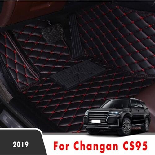 Car Floor Mats Rug For Changan CS95 2019 Artificial Leather Foot Liners Car Carpet Custom Styling Car Accessories Interior Cover