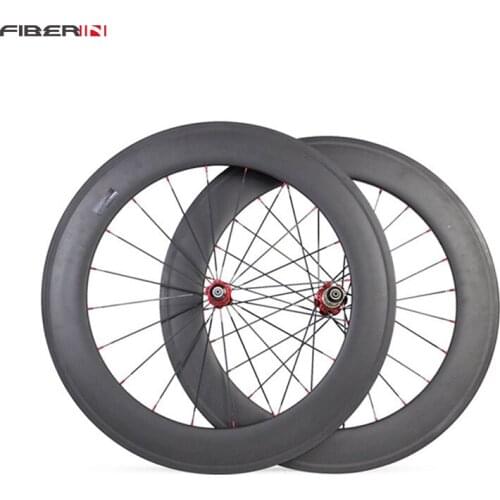 Free shipping 700C 23mm width 88mm road bicycle carbon wheelset tubular full carbon wheels