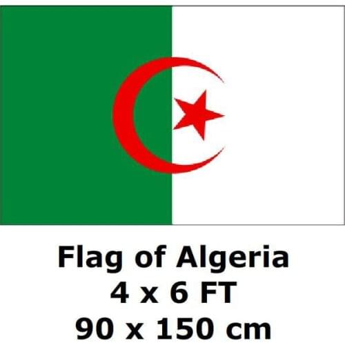 Algeria Flag 120 x 180 cm 100D Polyester Large Big Algeria Algerian Flags And Banners National Flag Country Banner