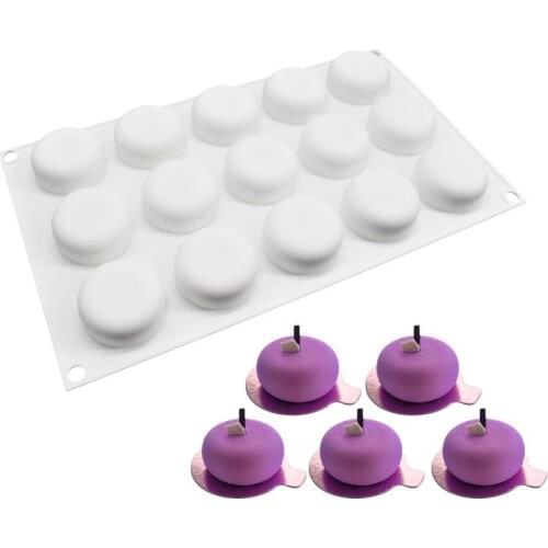 15 Even Pudding Mold Semicircular Sandwich French Pastry Baking Cake Chocolate Oblate Mu Si Silicone Mold
