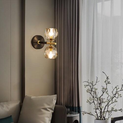 Crystal LED Wall Lamp Luxury Indoor Decor for Bedroom Bedside Living Room 110-220V Modern Home Sconce Lighting Bath Corridor